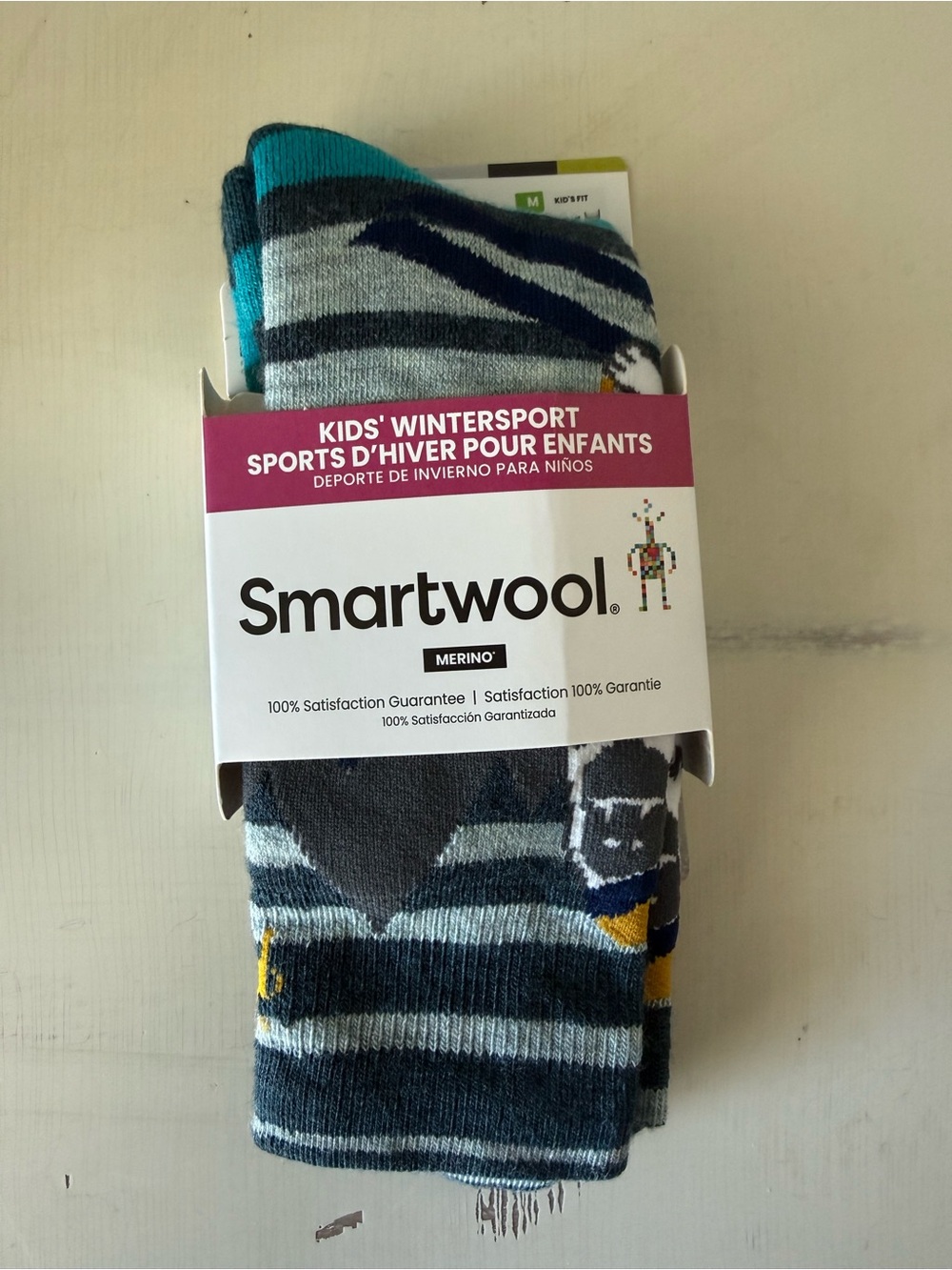 SmartWool Little Kids Full Cushion Yeti Pattern Over the Calf Socks • NWT • kids